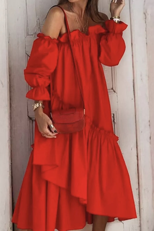 Autumn Red Dress