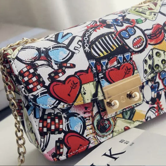 Graffiti Ladies Designer Handbag