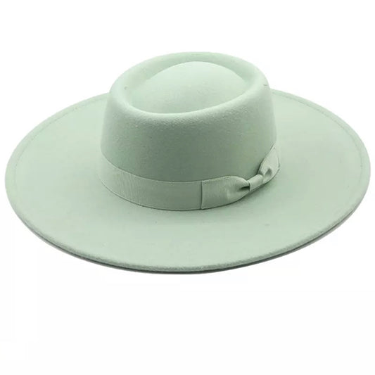 Mint Band Fedora Hat