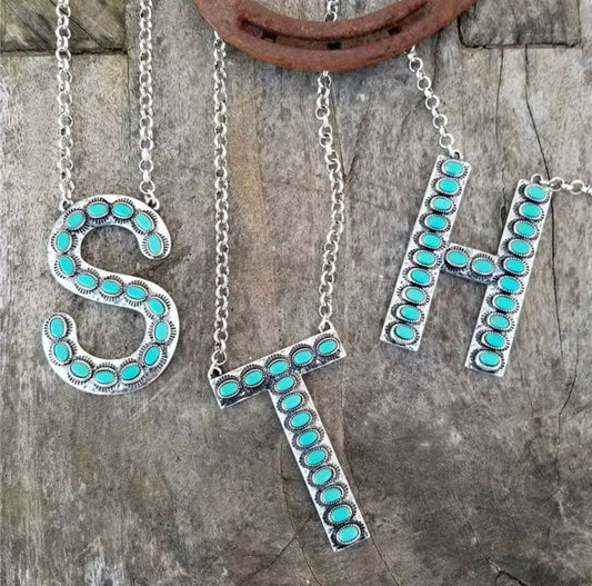 Turquoise Initials A-Z